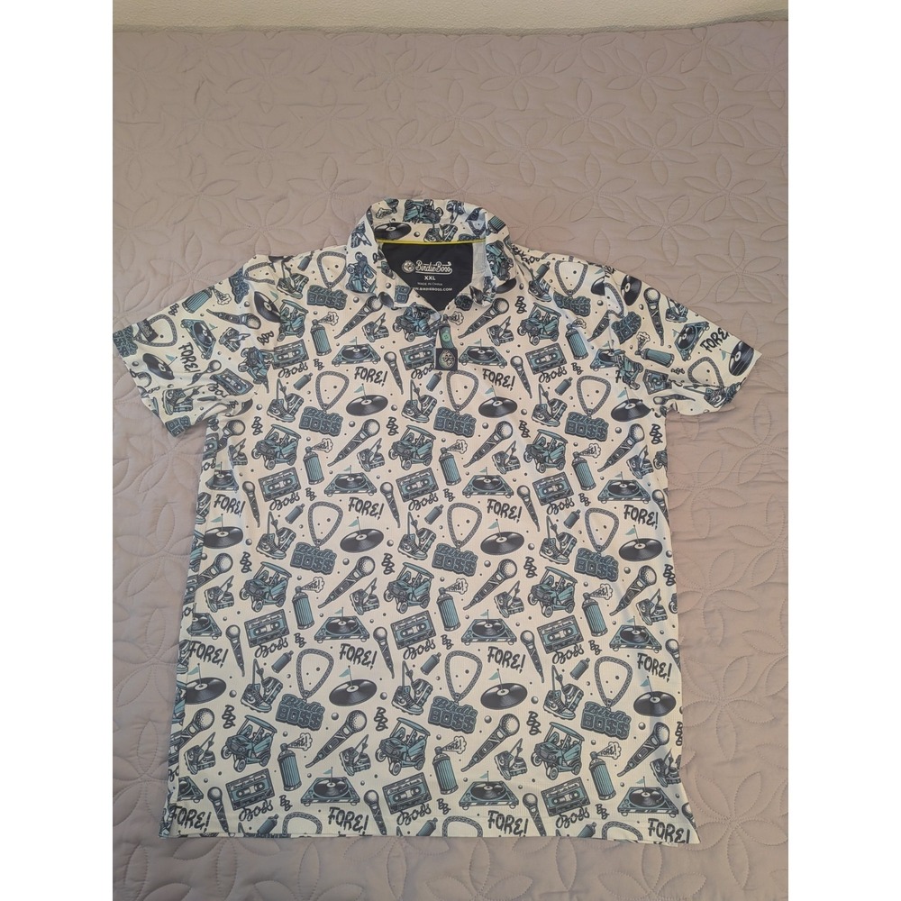 Birdie Boss Straight Out Of Bounds XXL Men's Multicolor White